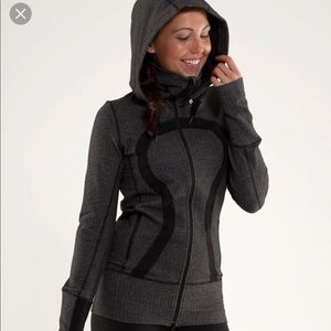 Lululemon Stride Jacket Coal Check/Black size 10